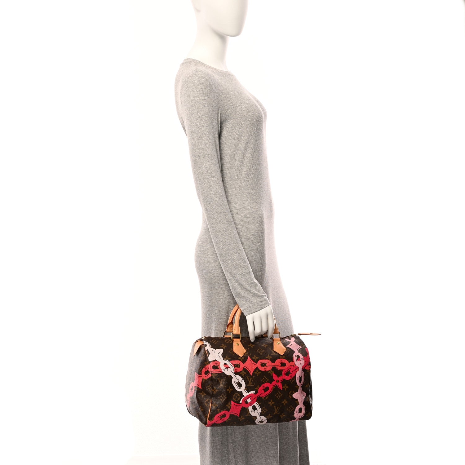 Louis Vuitton Monogram Bay Speedy 30 Rose Ballerine Poppy 2 of 10