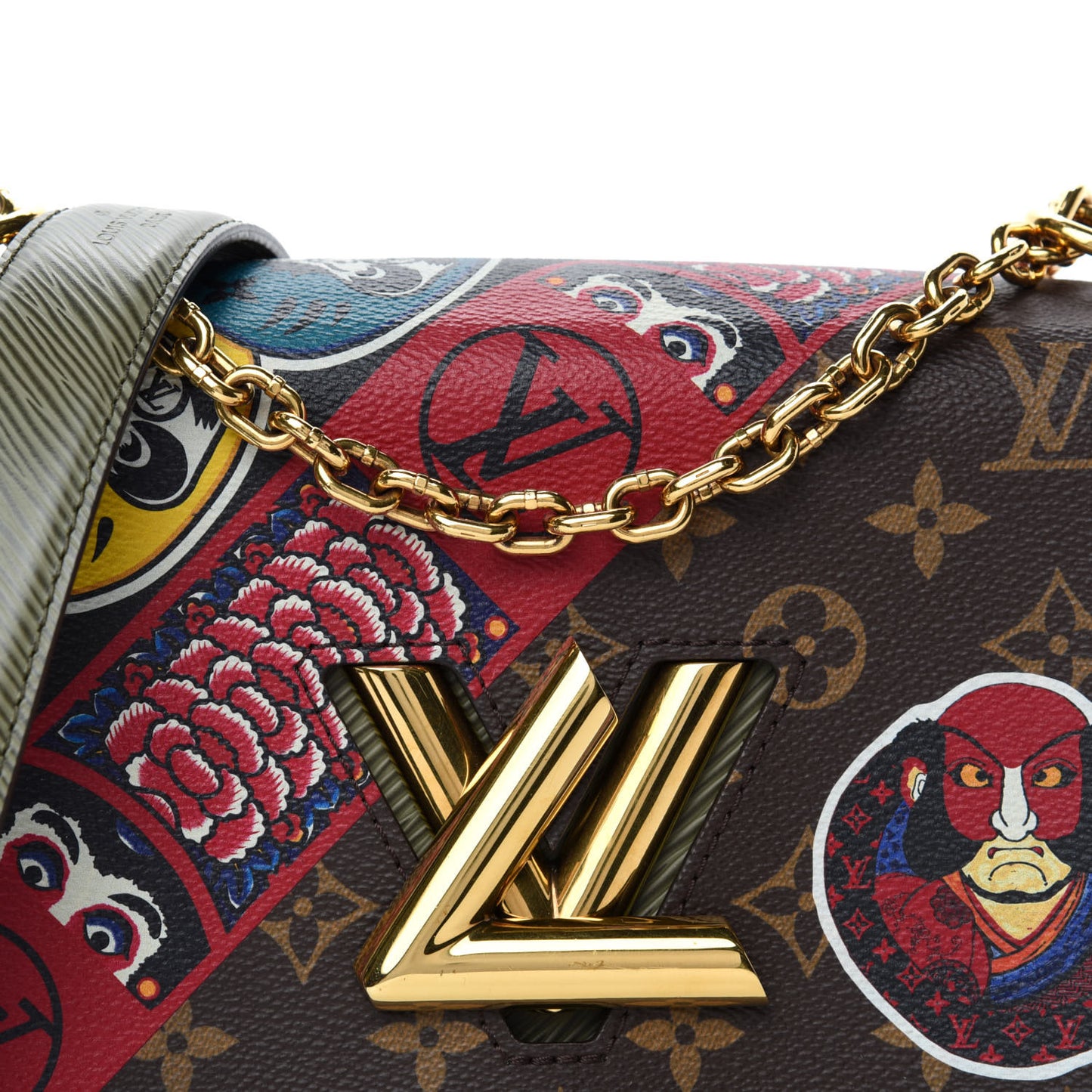 Epi Monogram Kabuki Twist Shoulder Bag MM Green