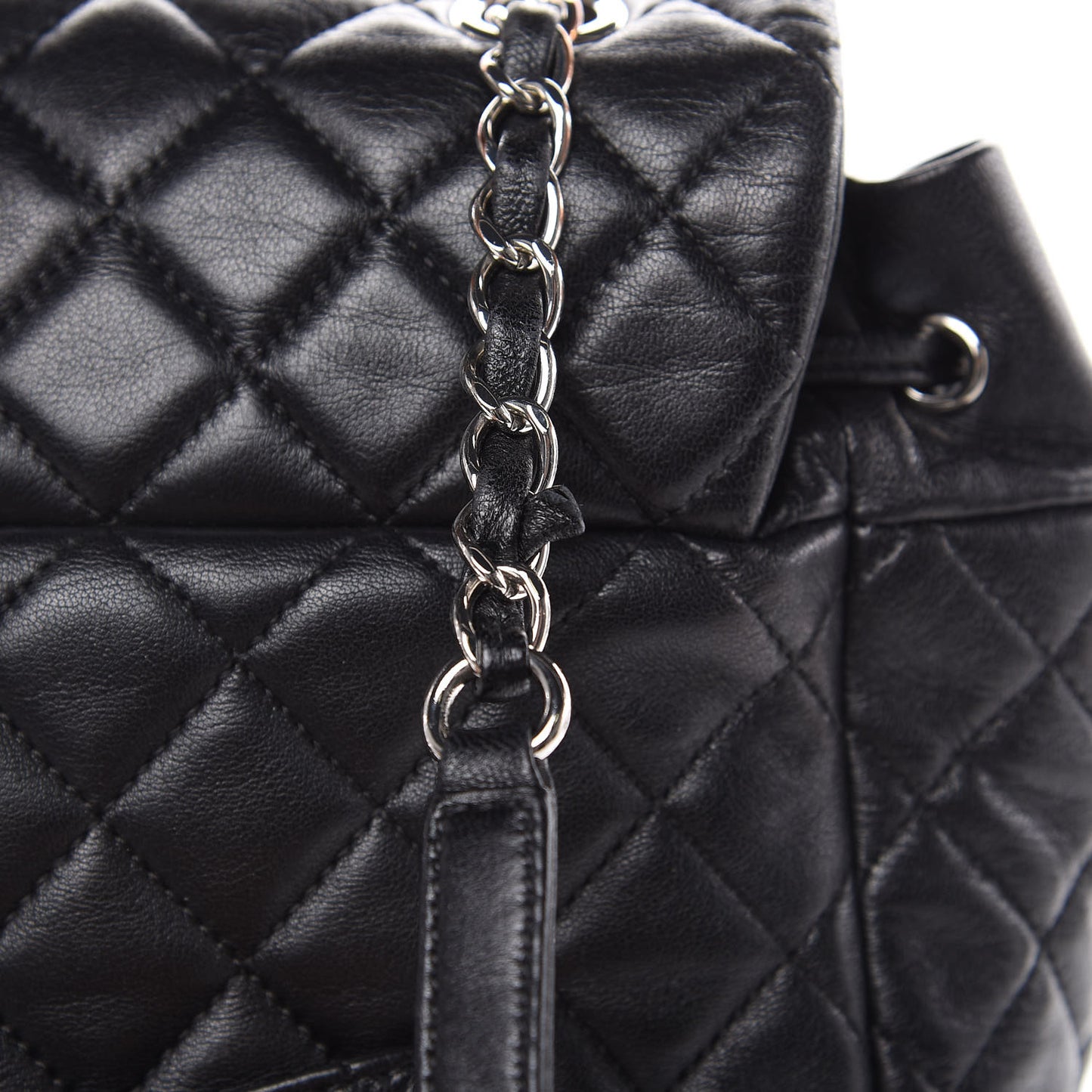 Lambskin Quilted Large Urban Spirit Backpack Black