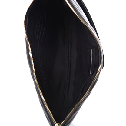 Saint Laurent Calfskin Matelasse Monogram Cassandre Tablet Pouch Black 5 of 9