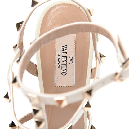 Valentino Garavani Patent Rockstud Gladiator 70mm Sandals 39.5 Light Ivory 6 of 9