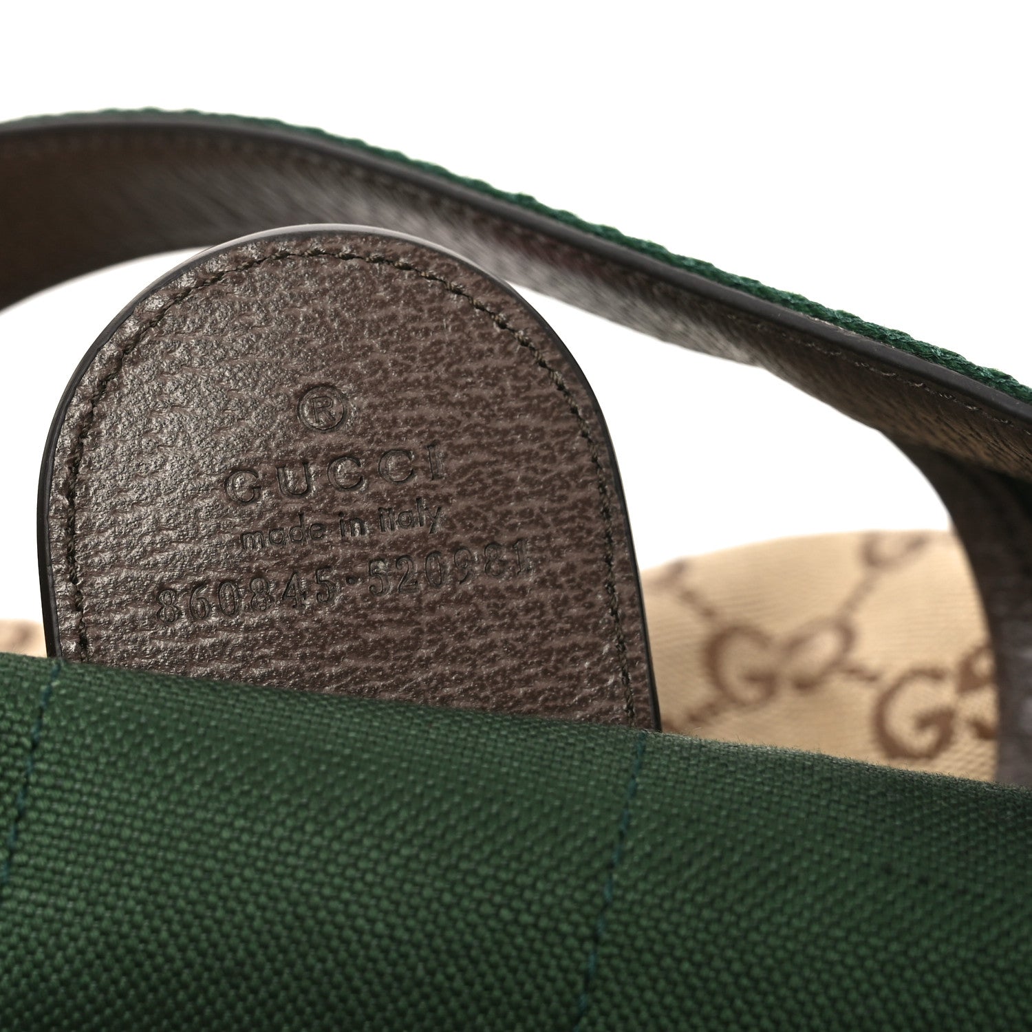 Gucci Monogram Web Small Giglio Tote Beige Dark Brown 7 of 10