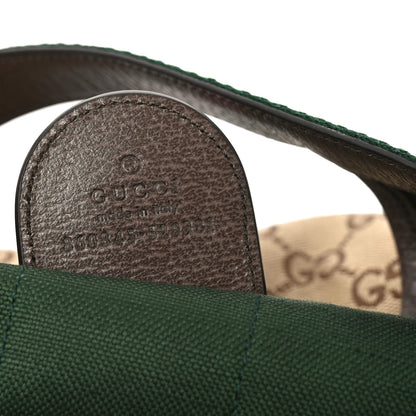 Gucci Monogram Web Small Giglio Tote Beige Dark Brown 7 of 10