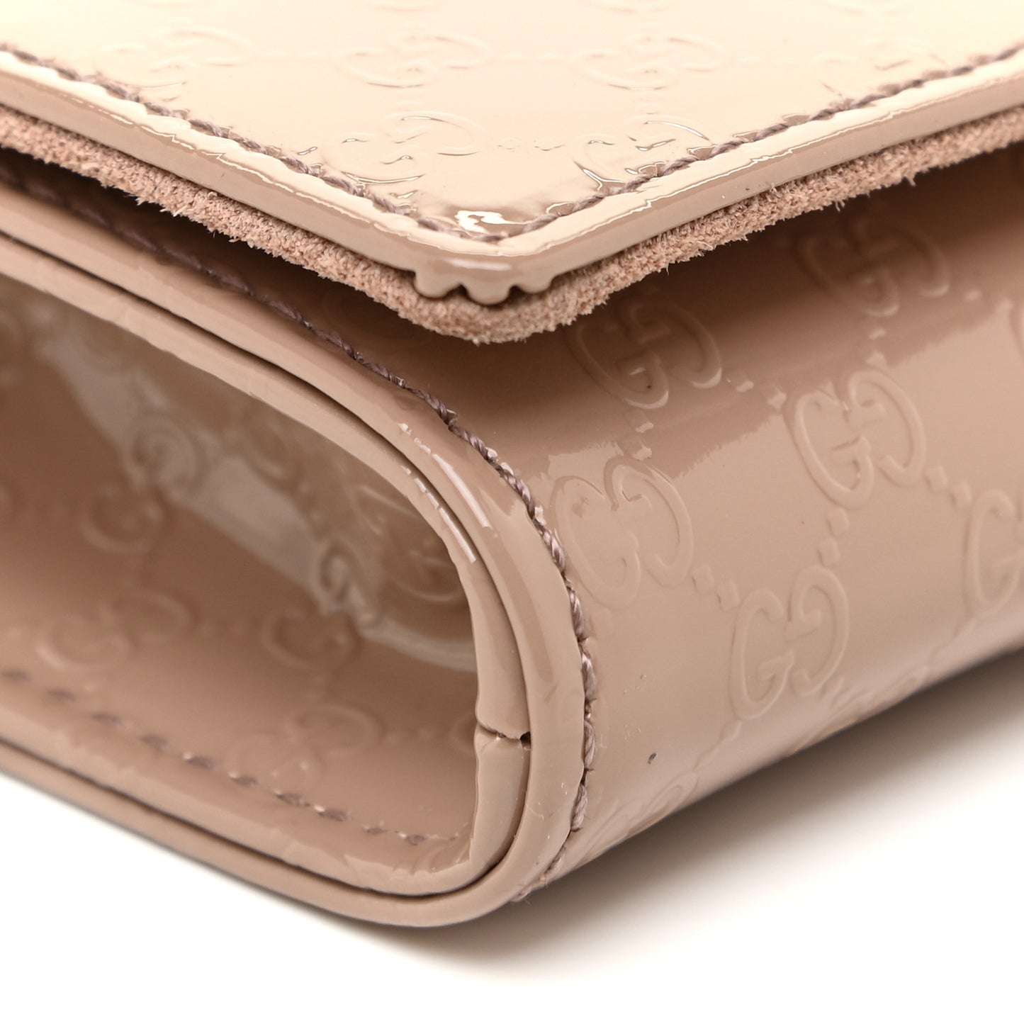 Patent Microguccissima Small Broadway Clutch Dark Cipria
