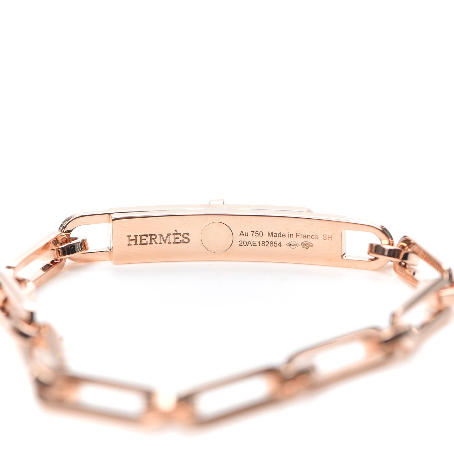 18K Rose Gold Diamond Pave PM Kelly Chaine Bracelet ST