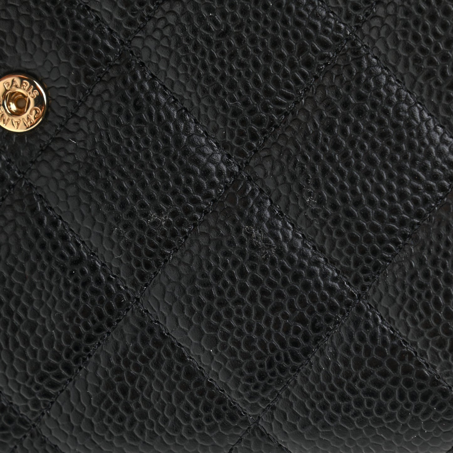 Caviar Quilted Large Flap Wallet Black