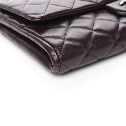 Chanel Lambskin Quilted Clutch With Chain Flap Burgundy 7 of 9