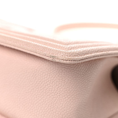Chanel Caviar Chevron Quilted Small Boy Flap Light Pink 11 of 15