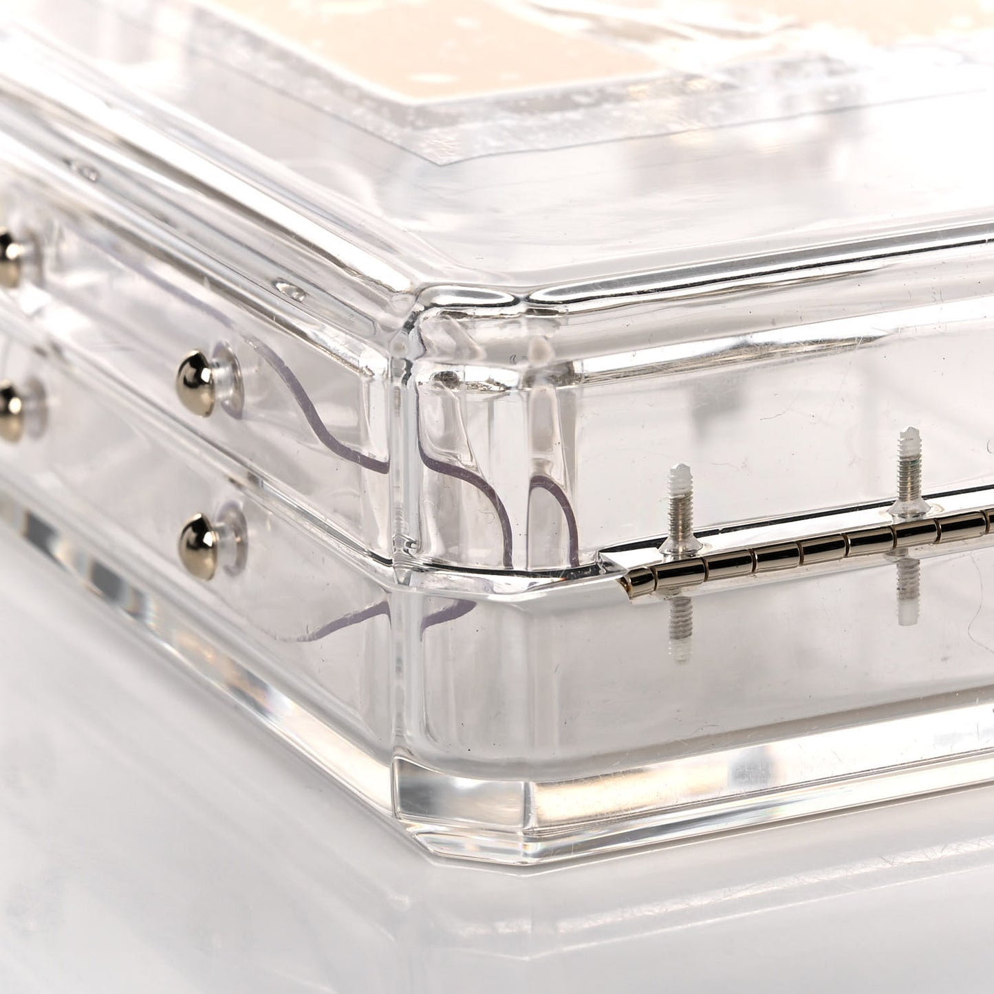 Transluscent Plexiglass Perfume Bottle Clutch