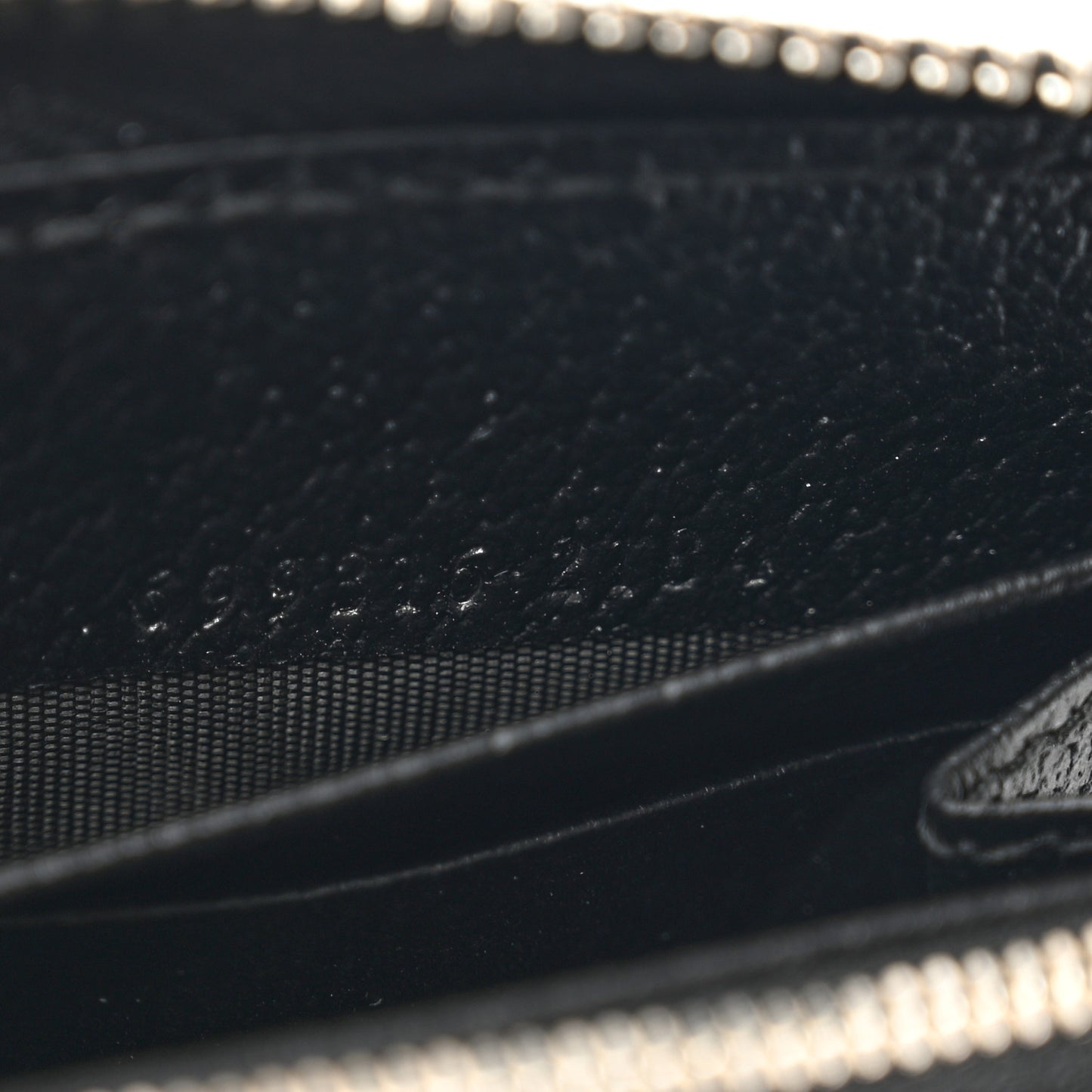 Canvas Monogram Jumbo GG Textured Dollar Calfskin Continental Wallet Black