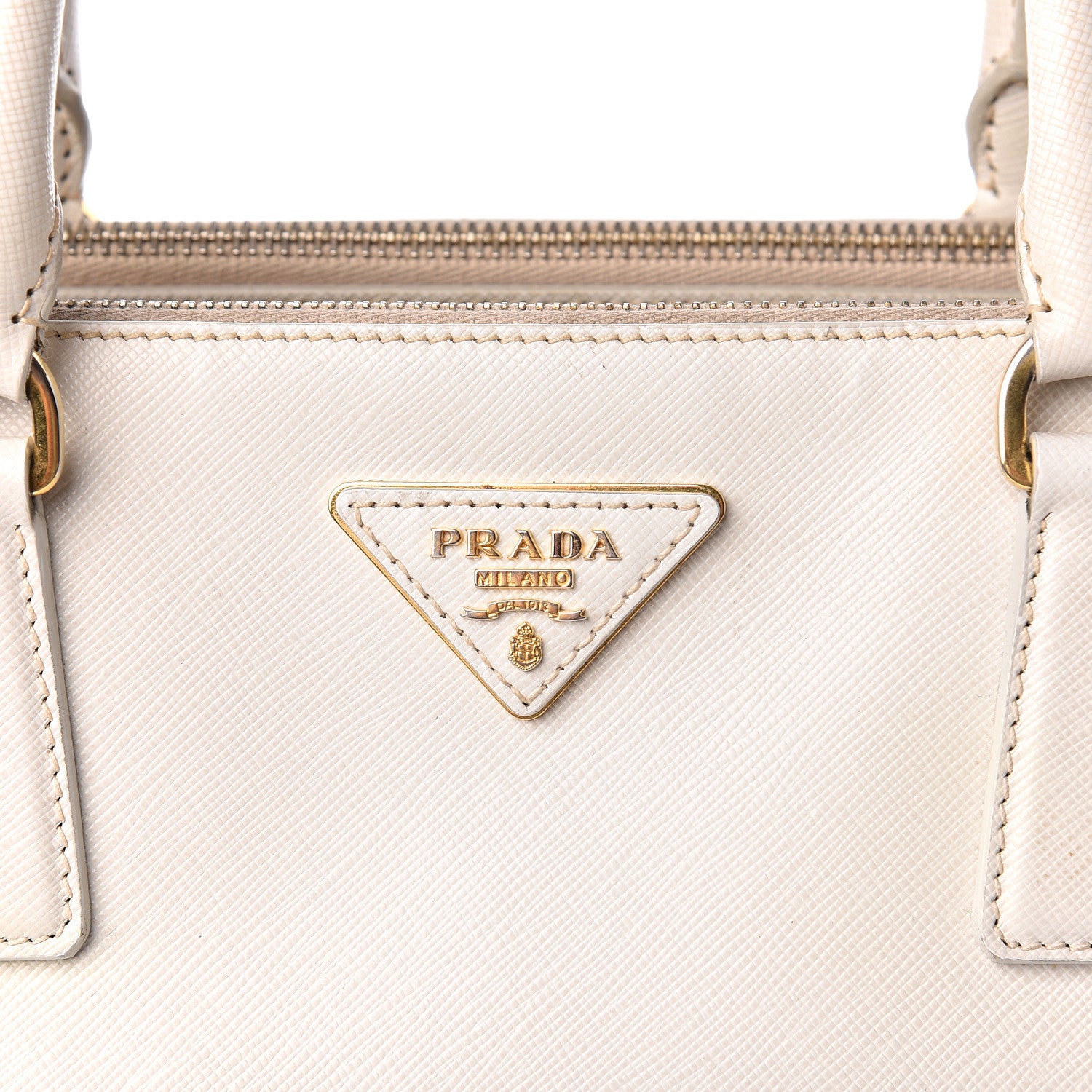 Prada Saffiano Medium Galleria Double Zip Tote Talco 17 of 17
