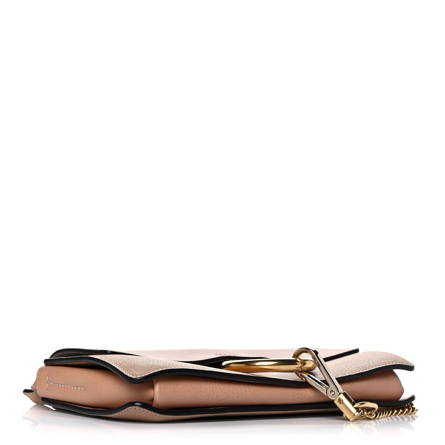 Goatskin Small Faye Shoulder Bag Biscotti Beige