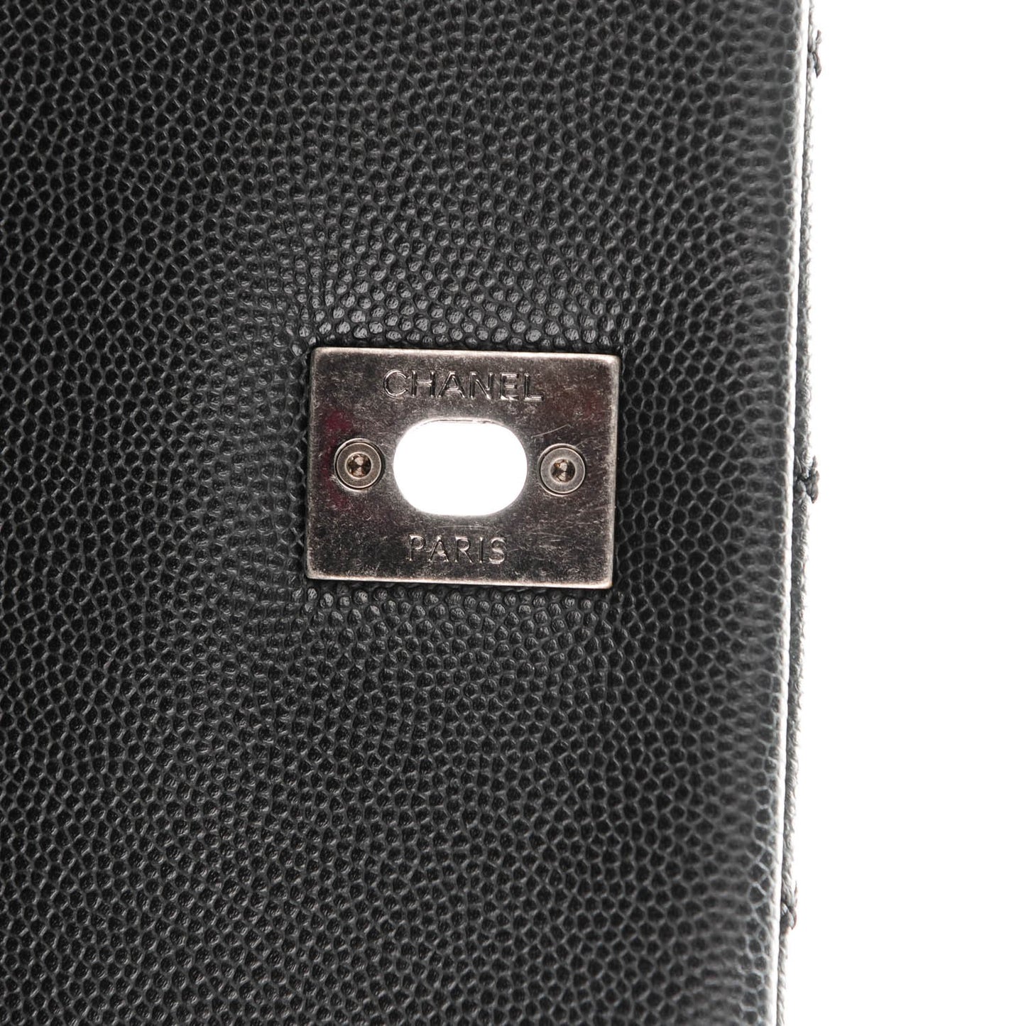 Caviar Quilted Medium Coco Handle Flap Black