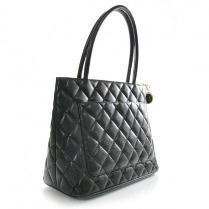 Chanel Caviar Medallion Tote Black 3 of 10