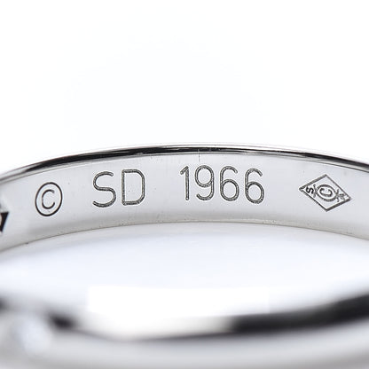 Cartier Platinum Diamond 2.4mm 1895 Wedding Band Ring 49 4.75 4 of 5