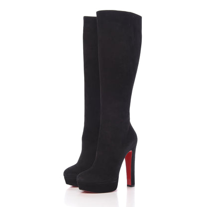 Christian Louboutin Suede Royal Bibi Botta 140 Boots 37 Black 3 of 12