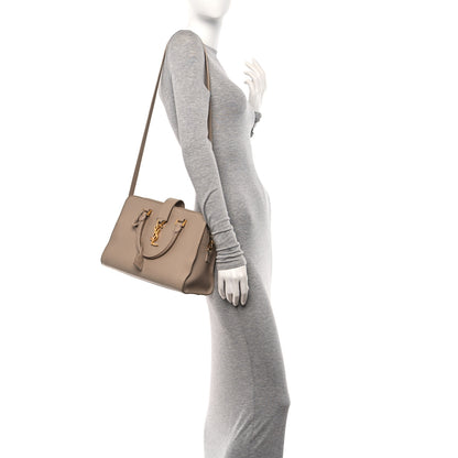 Saint Laurent Smooth Calfskin Small Monogram Cabas Beige 2 of 12