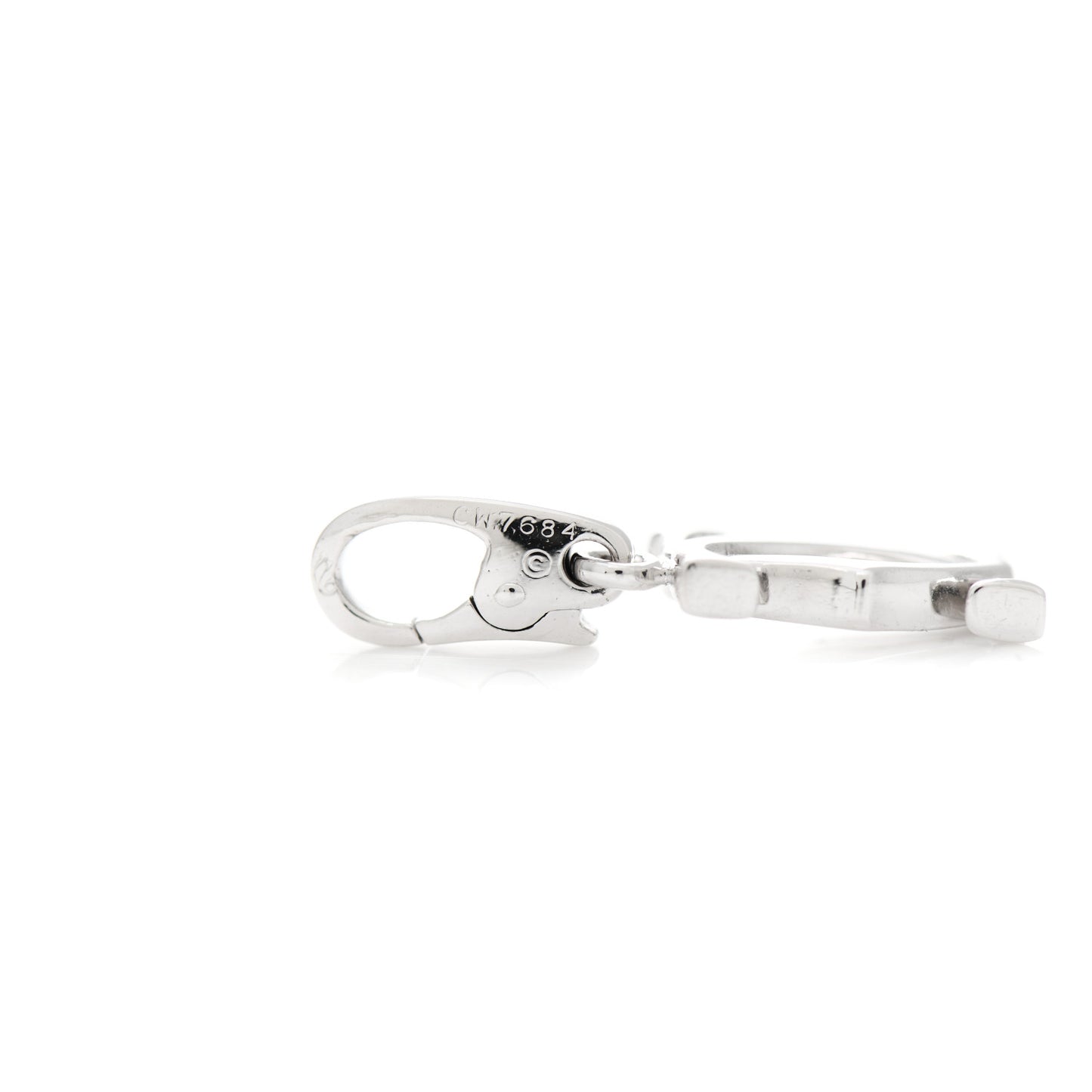 18K White Gold Logo Charm