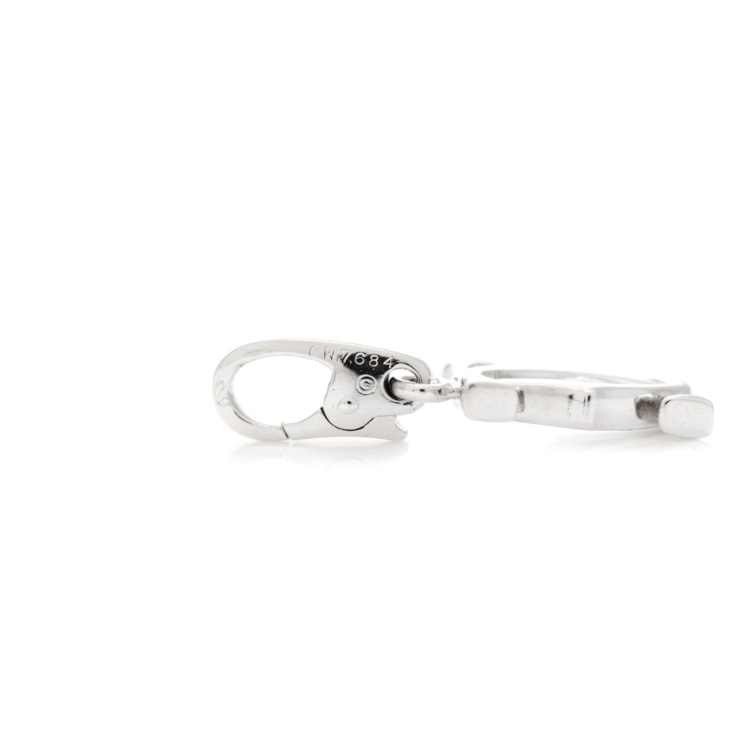 Cartier 18K White Gold Logo Charm 3 of 4