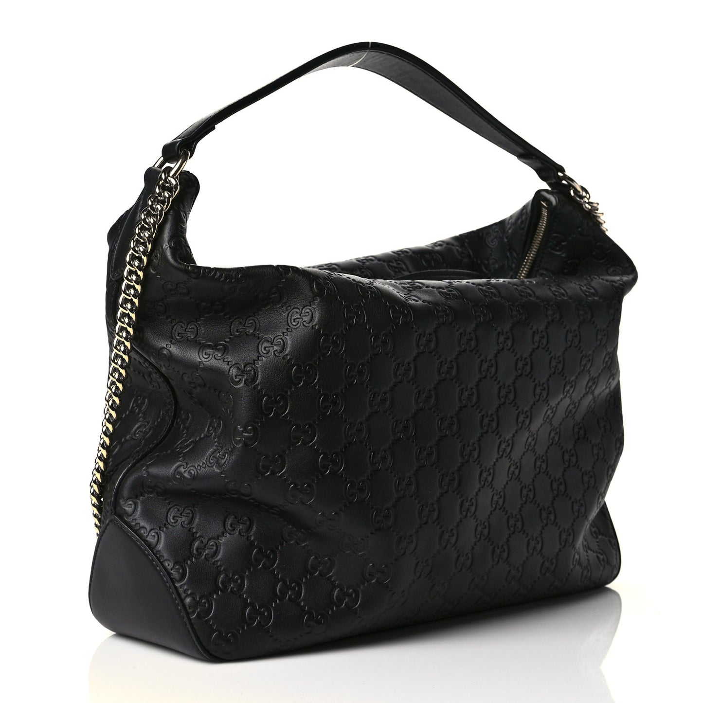 Guccissima Signature Large Linea A Hobo Black