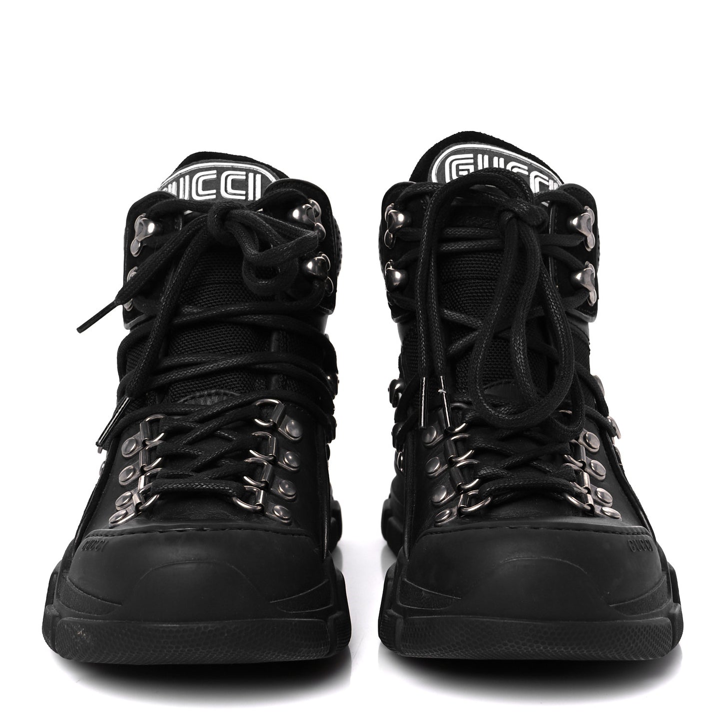 X SEGA Calfskin Suede Technical Canvas Womens Flashtrek High-Top Sneakers 35 Black