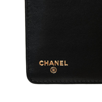 Chanel Lambskin Quilted Boy Yen Wallet Black 6 of 7