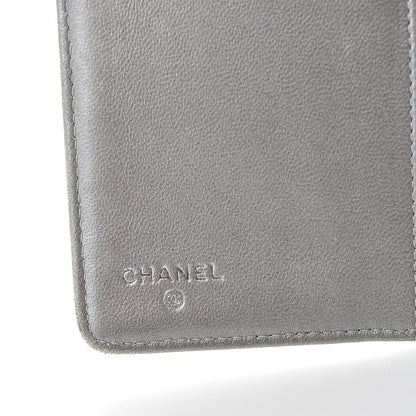 Chanel Lambskin Camellia Embossed Yen Wallet Black 6 of 12