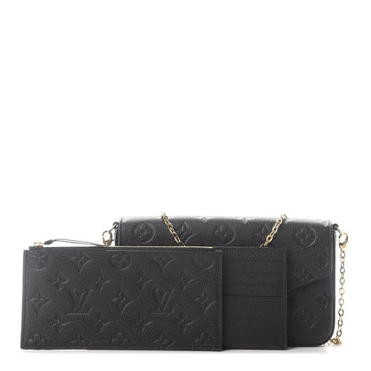 Louis Vuitton Empreinte Pochette Felicie Chain Wallet Black 3 of 11