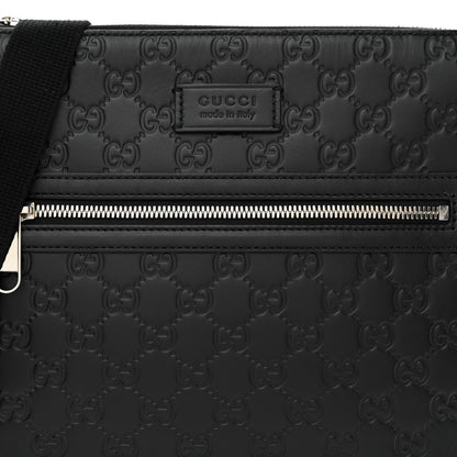 Gucci Guccissima Signature Small Messenger Bag Black 10 of 13