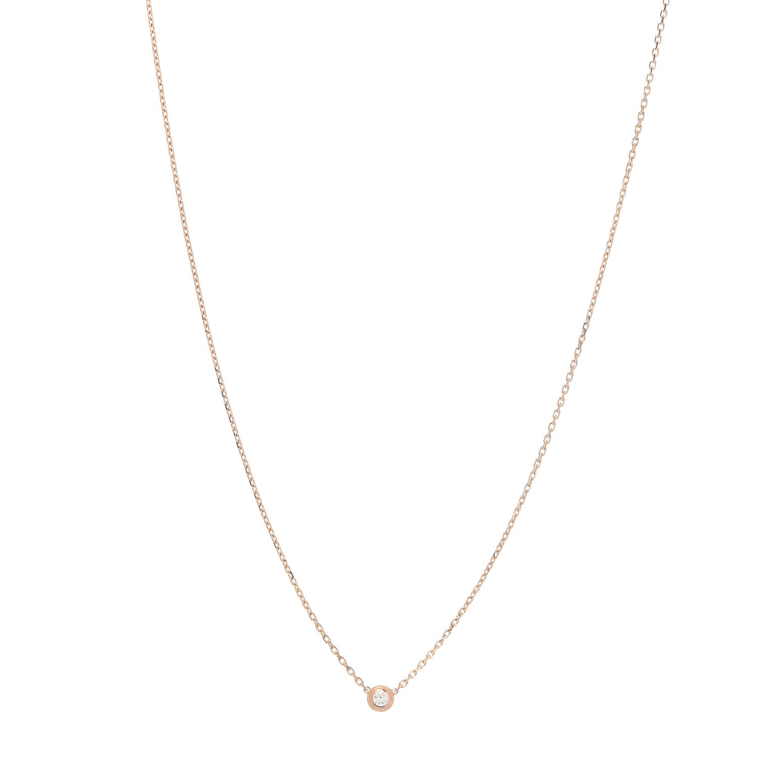 Cartier 18K Pink Gold Diamond XS D'Amour Pendant Necklace 1 of 5