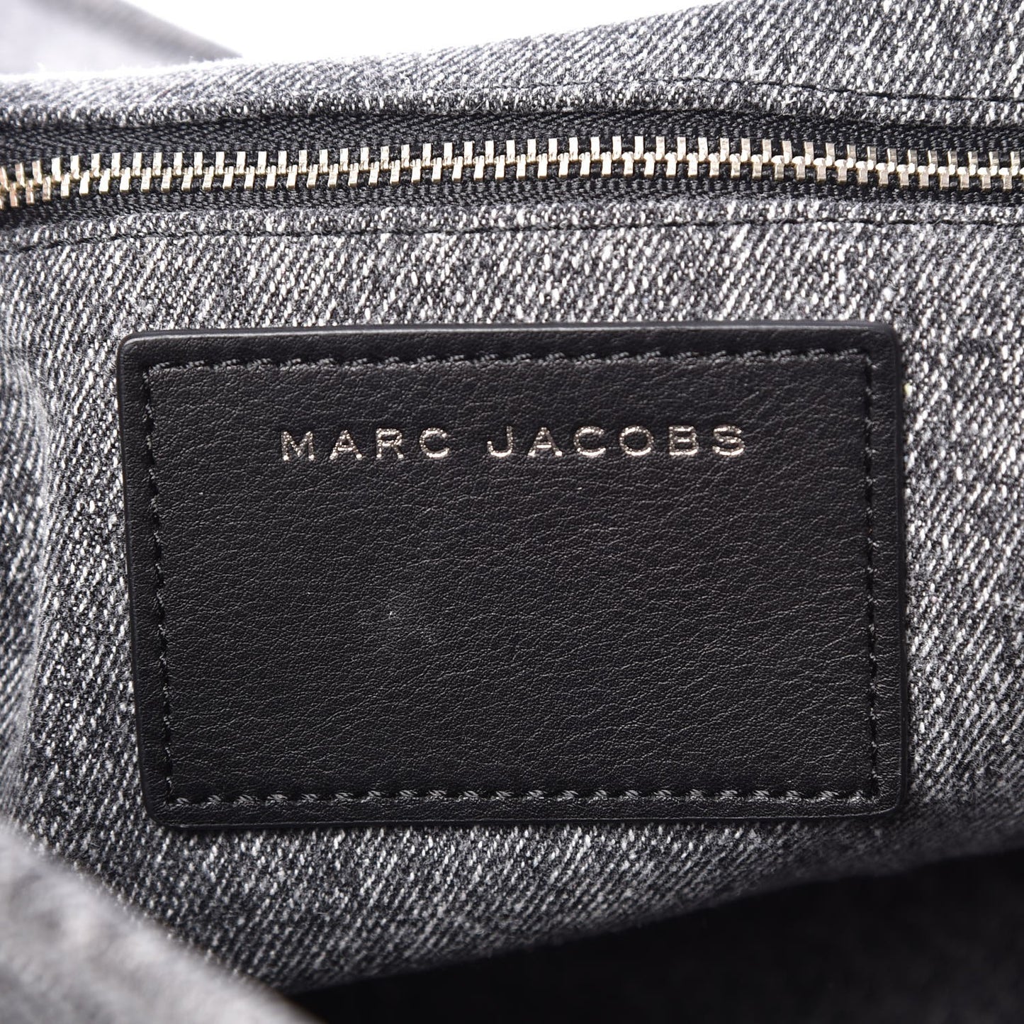 Denim Patchwork Paradise Biker Courier Bag Black