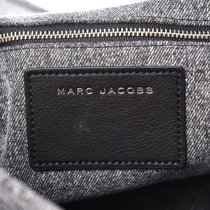 Marc Jacobs Denim Patchwork Paradise Biker Courier Bag Black 13 of 18
