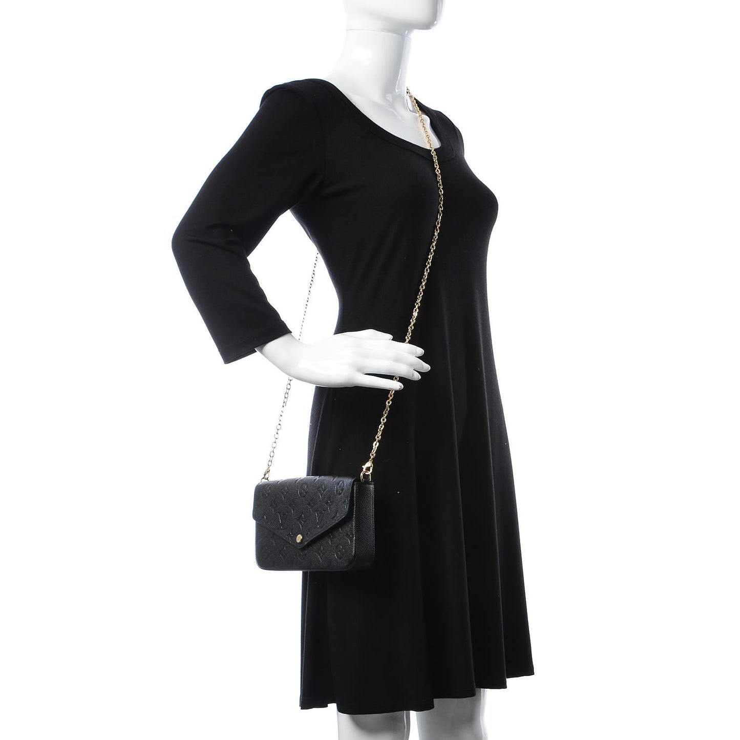 Empreinte Pochette Felicie Chain Wallet Black