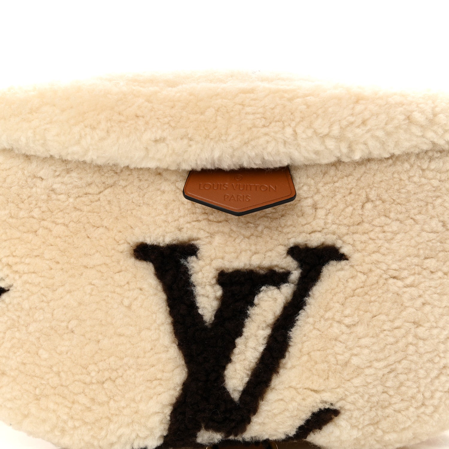 Louis Vuitton Shearling Monogram LV Ski Bumbag Cream Brown 7 of 9