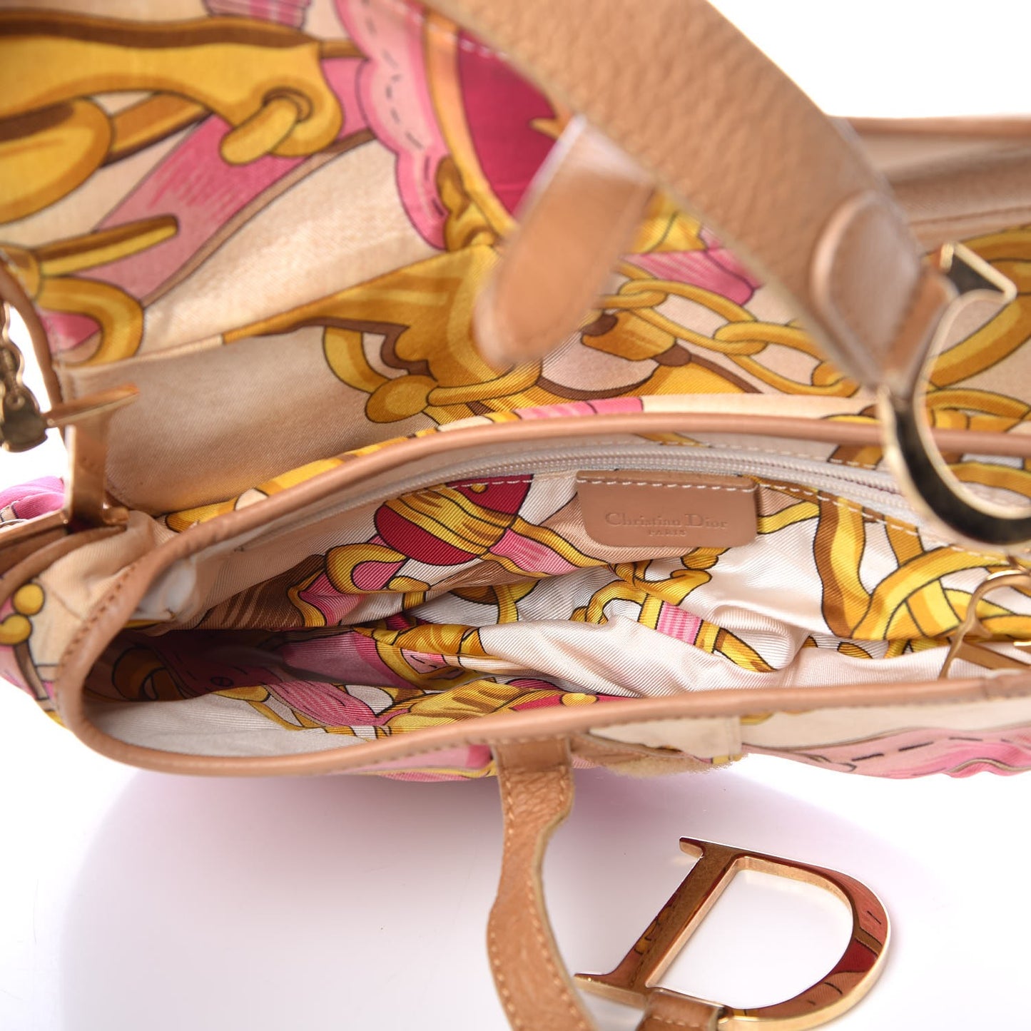 Satin Print Saddle Bag Multicolor