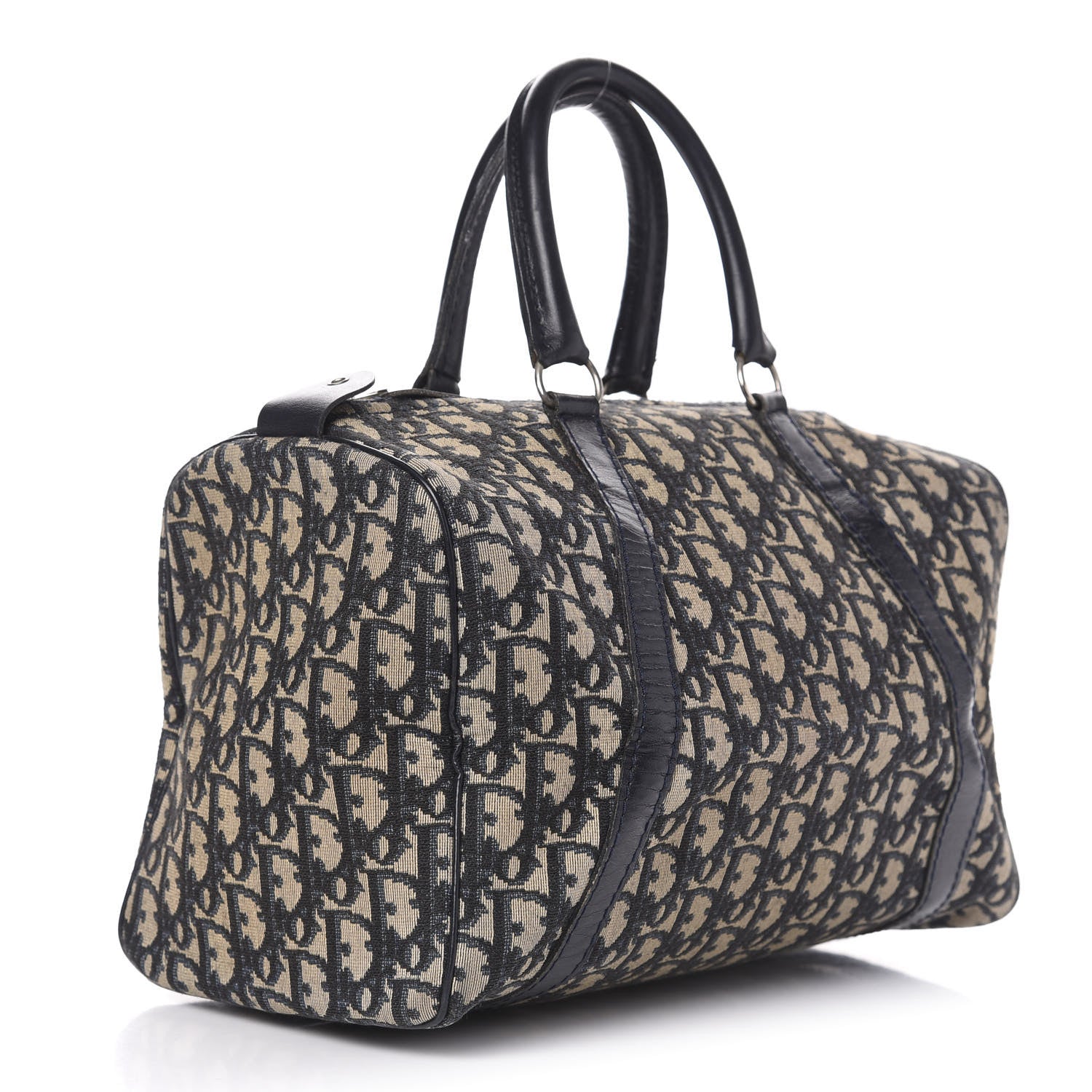 Christian Dior Monogram Boston Navy Blue 3 of 13