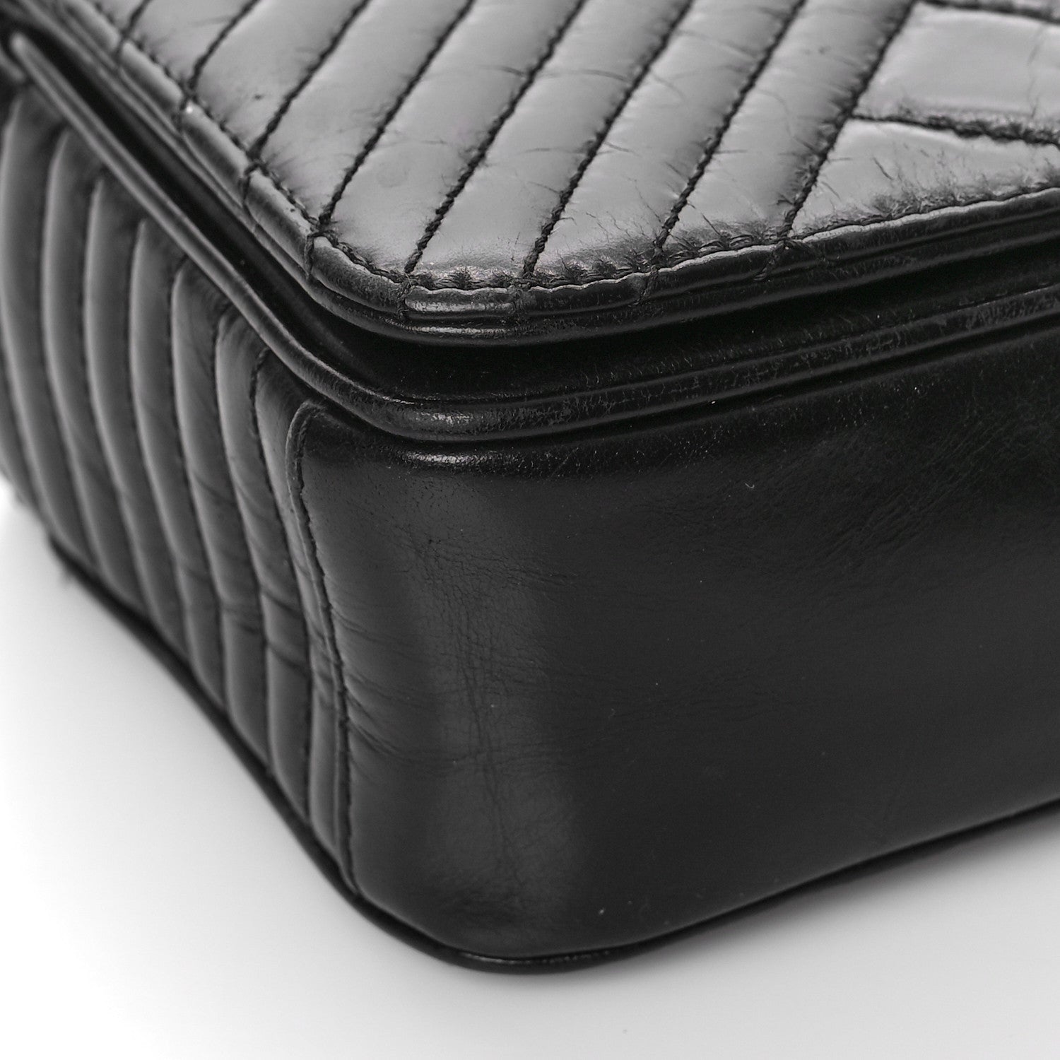 Chanel Glazed Calfskin Quilted Small Coco Boy Flap Black 8 of 9