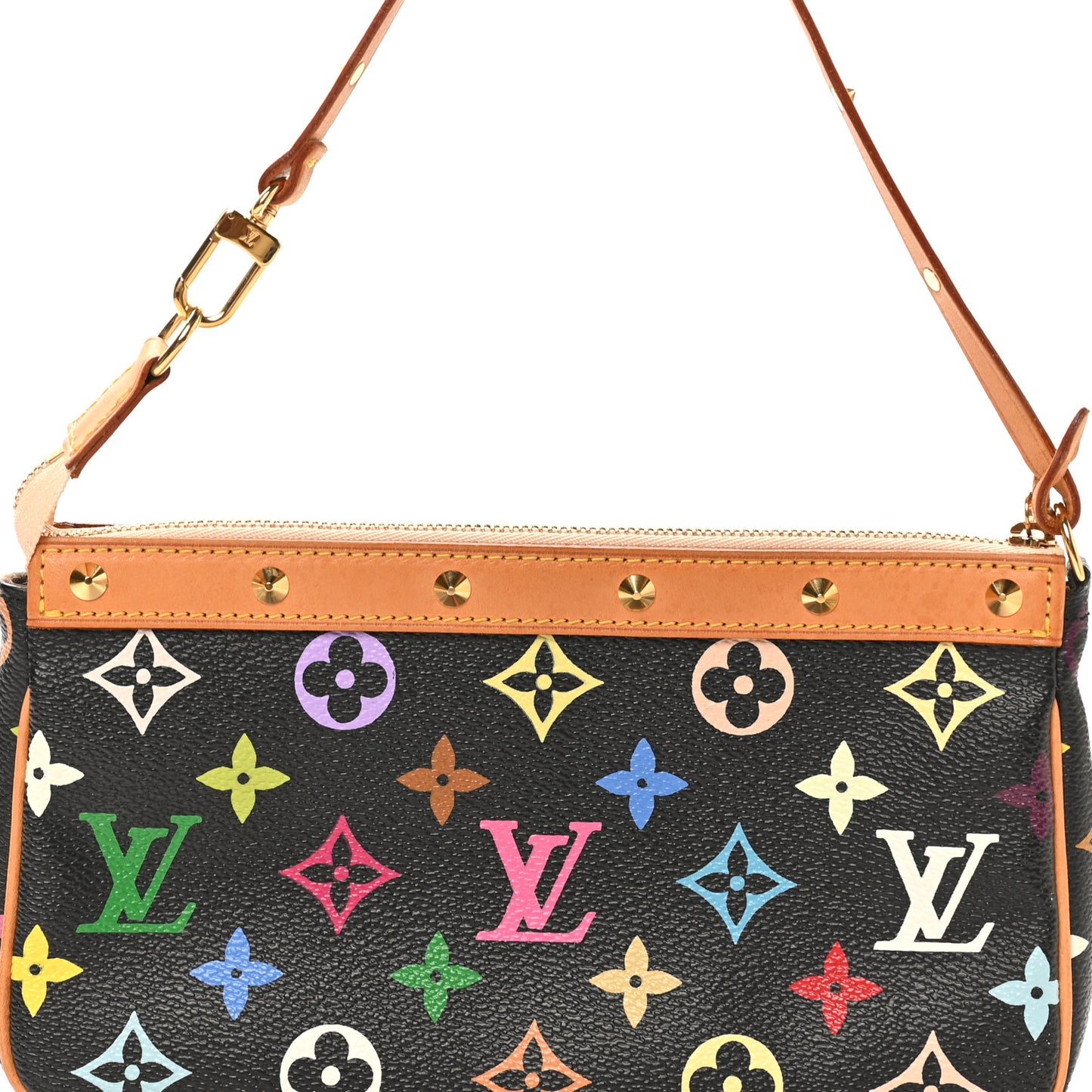 Monogram Multicolor Pochette Accessories Black