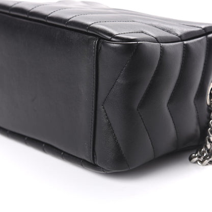 Saint Laurent Calfskin Y Quilted Monogram Small Loulou Bowling Bag Black 7 of 9