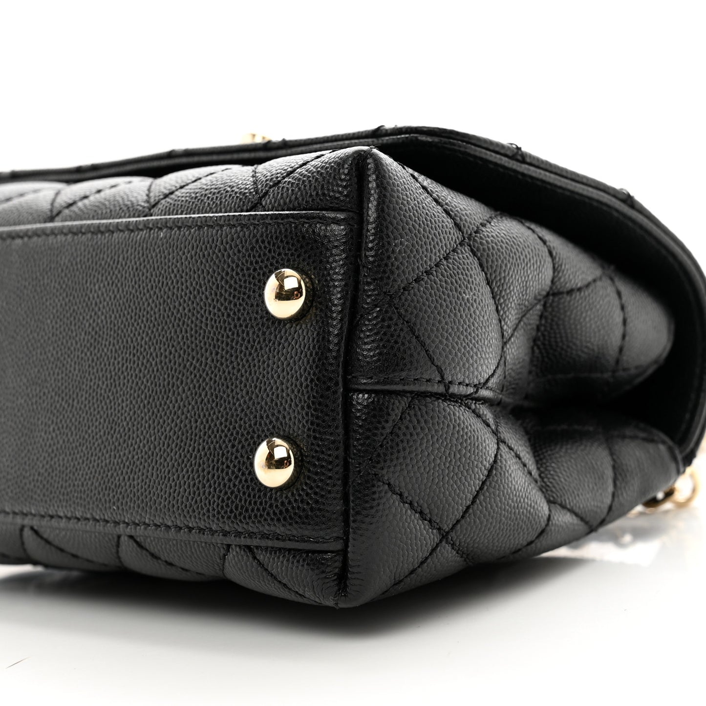 Caviar Quilted Extra Mini Coco Handle Flap Black