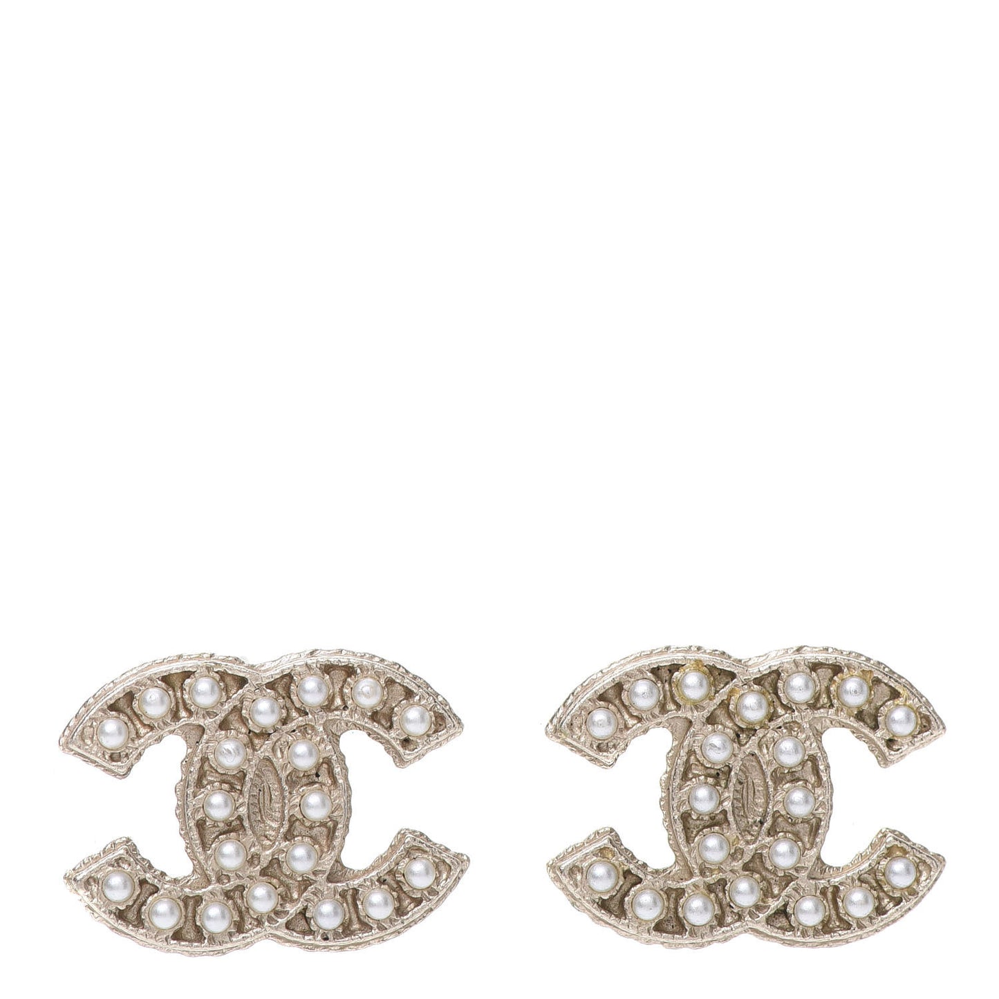 Pearl CC Earrings Light Gold