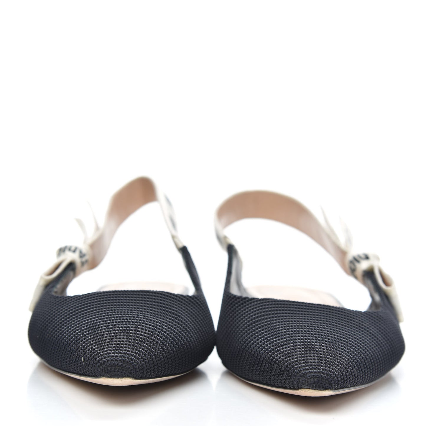 Technical Canvas Ribbon J'Adior Slingback Ballet Flats 37 Black