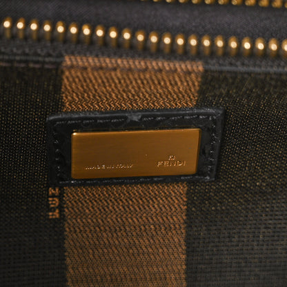 Fendi Snakeskin Striped Large Peekaboo Iconic Satchel Natural Black 7 of 9