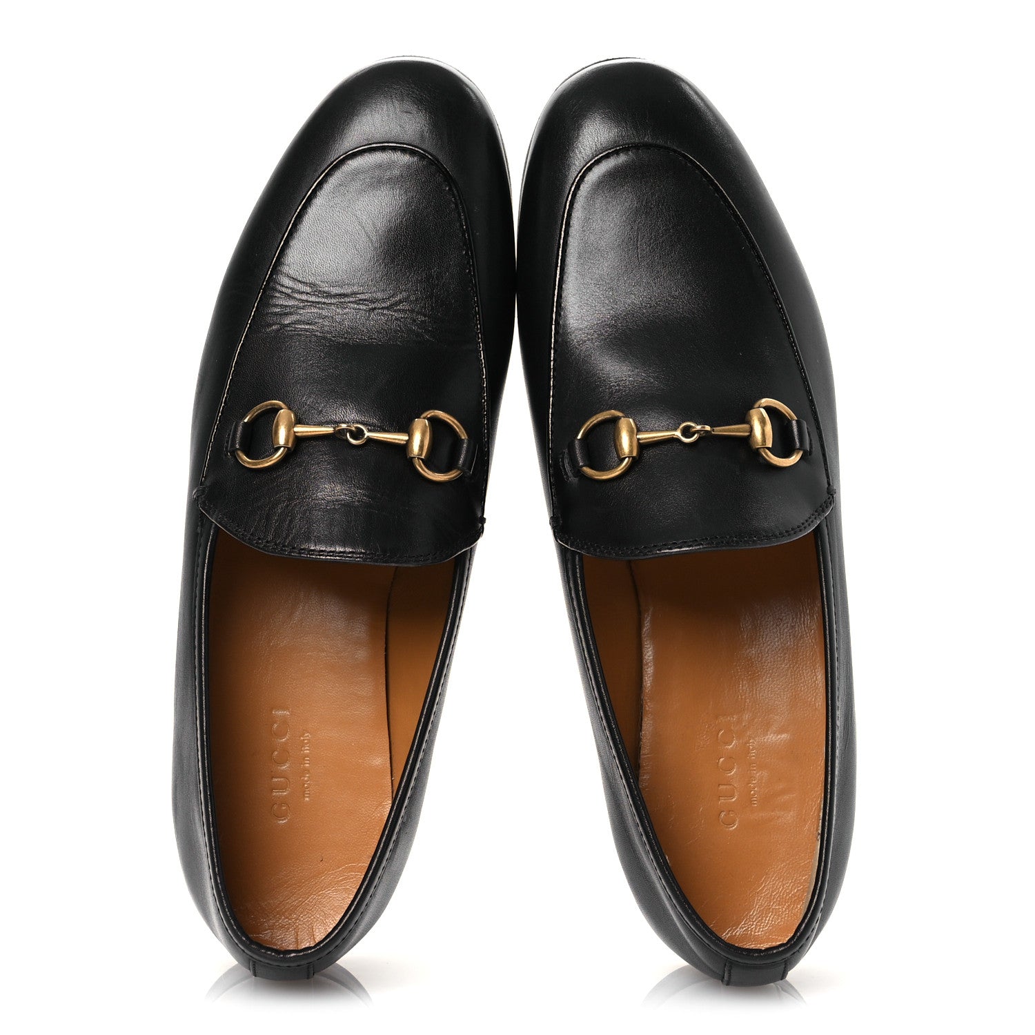 Gucci Calfskin Womens Jordaan Loafers 35.5 Black 2 of 13