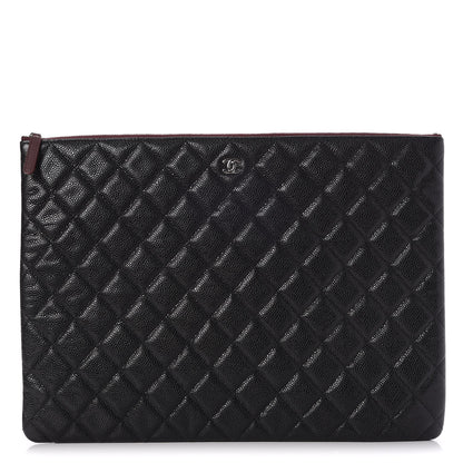 Chanel Caviar Quilted Large Cosmetic Case Black 1 of 8