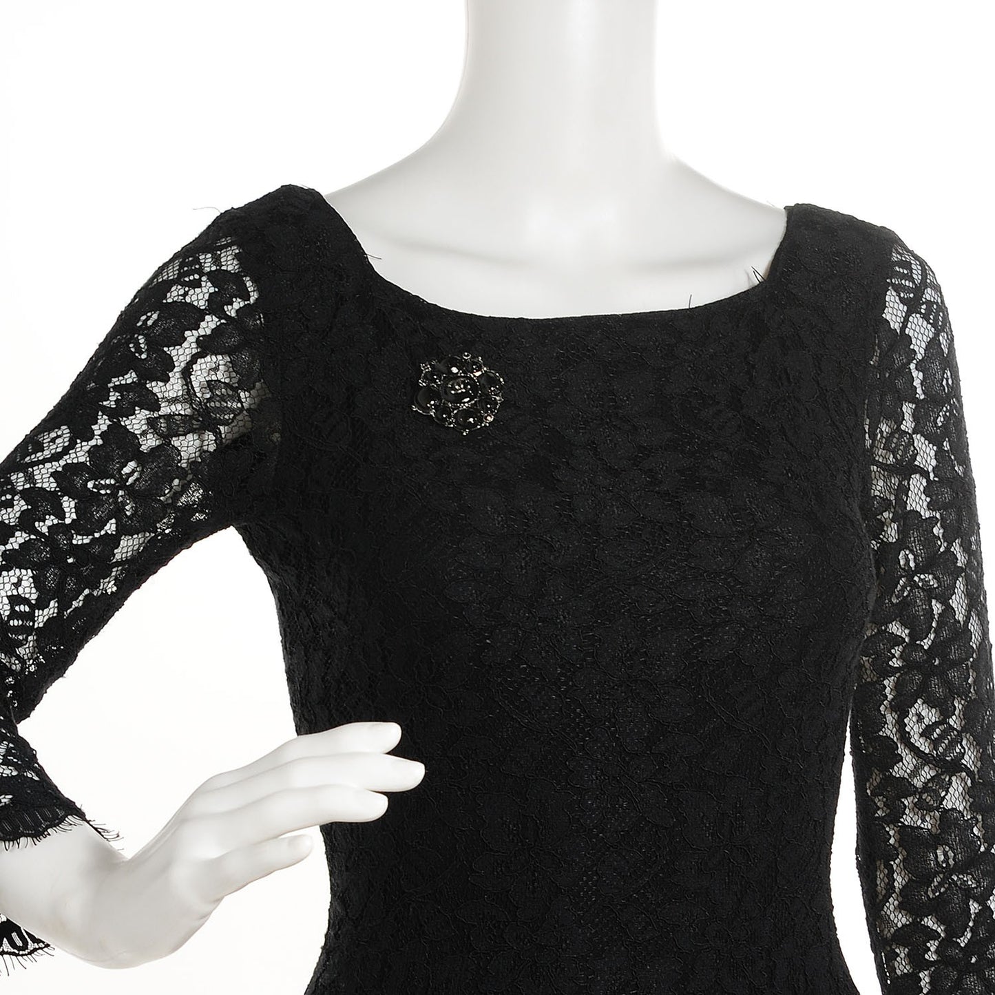 Gripoix CC Brooch Ruthenium