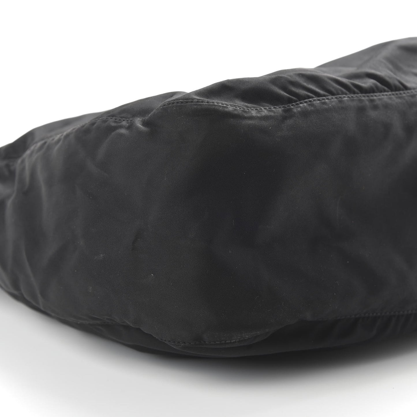 Nylon Flat Messenger Bag Black
