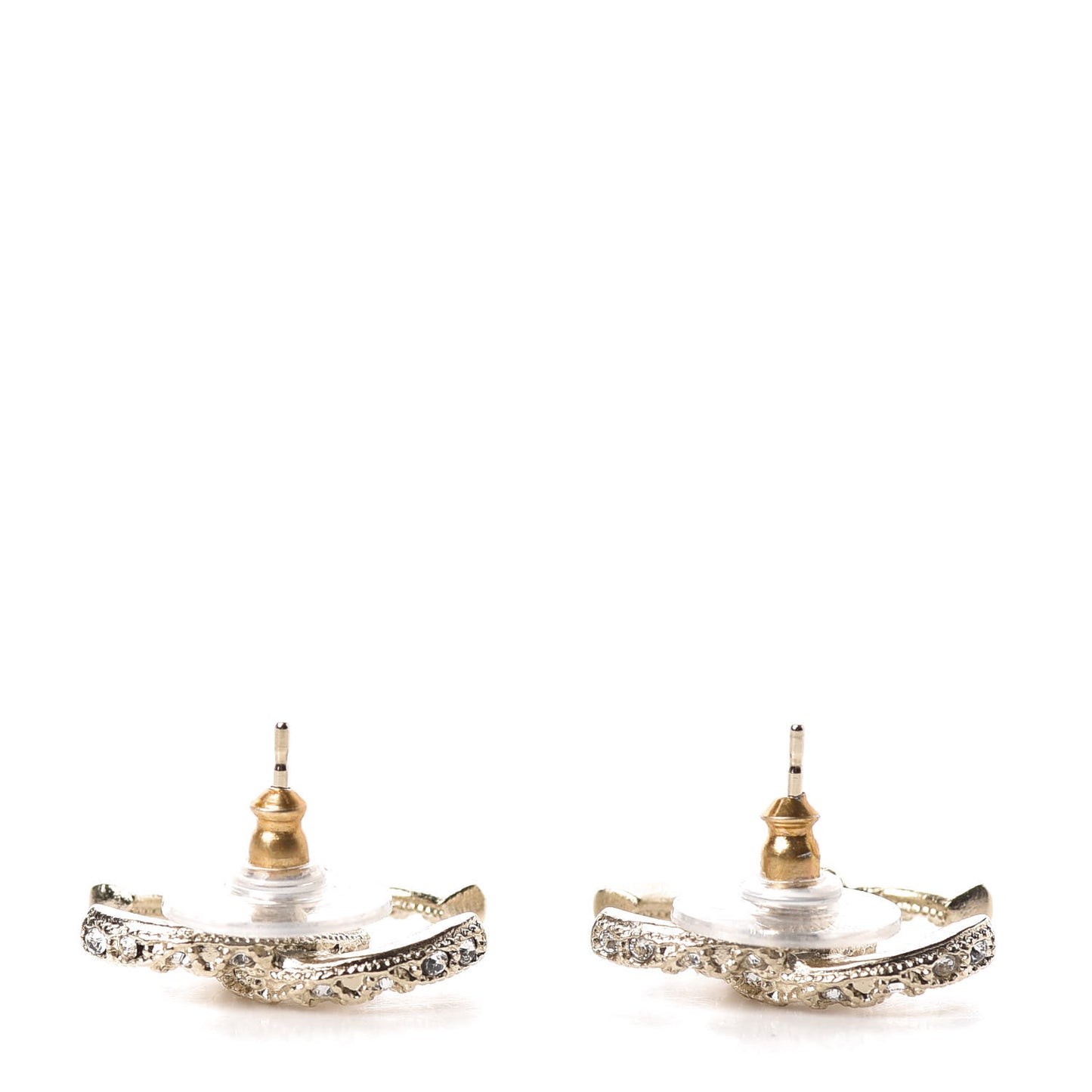 Crystal CC Earrings Gold