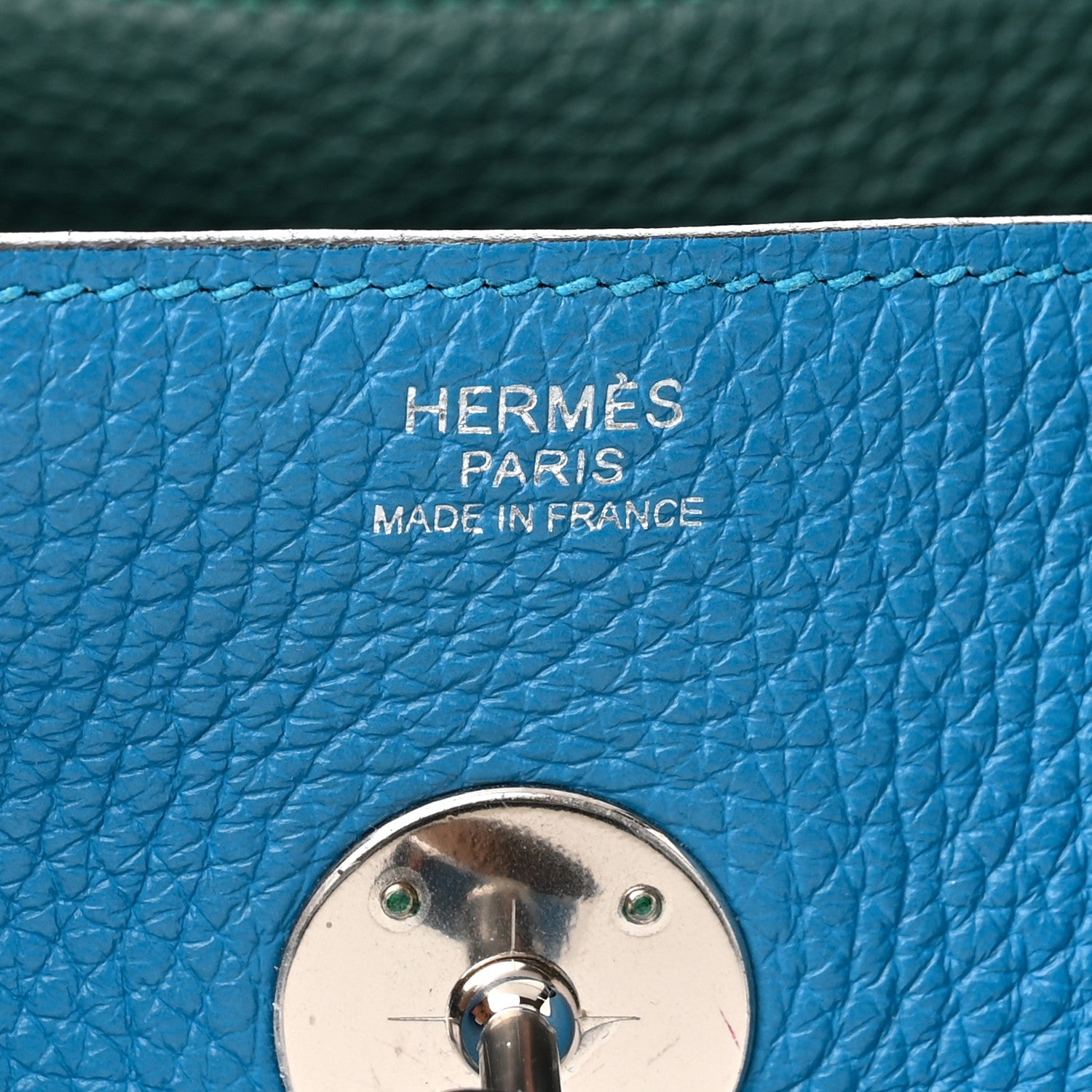 Hermes Taurillon Clemence Verso Lindy 30 Bleu Zanzibar Malachite 6 of 10