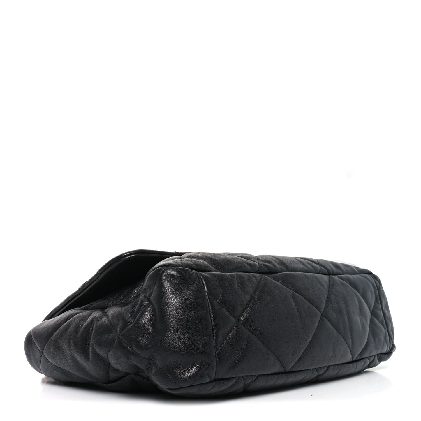 Goatskin Quilted Maxi Chanel 19 Flap Black